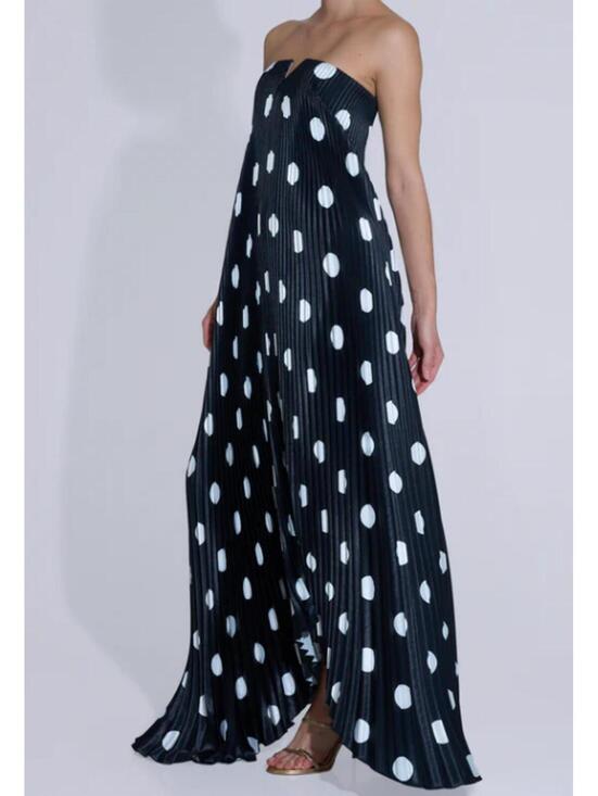 L’idee Dresses & Skirts - L'IDEE Black Tie Gown black and white strapless maxi new with flaw size 6 us